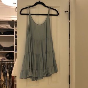 Brandy Melville Blue Flowy Dress with Open back